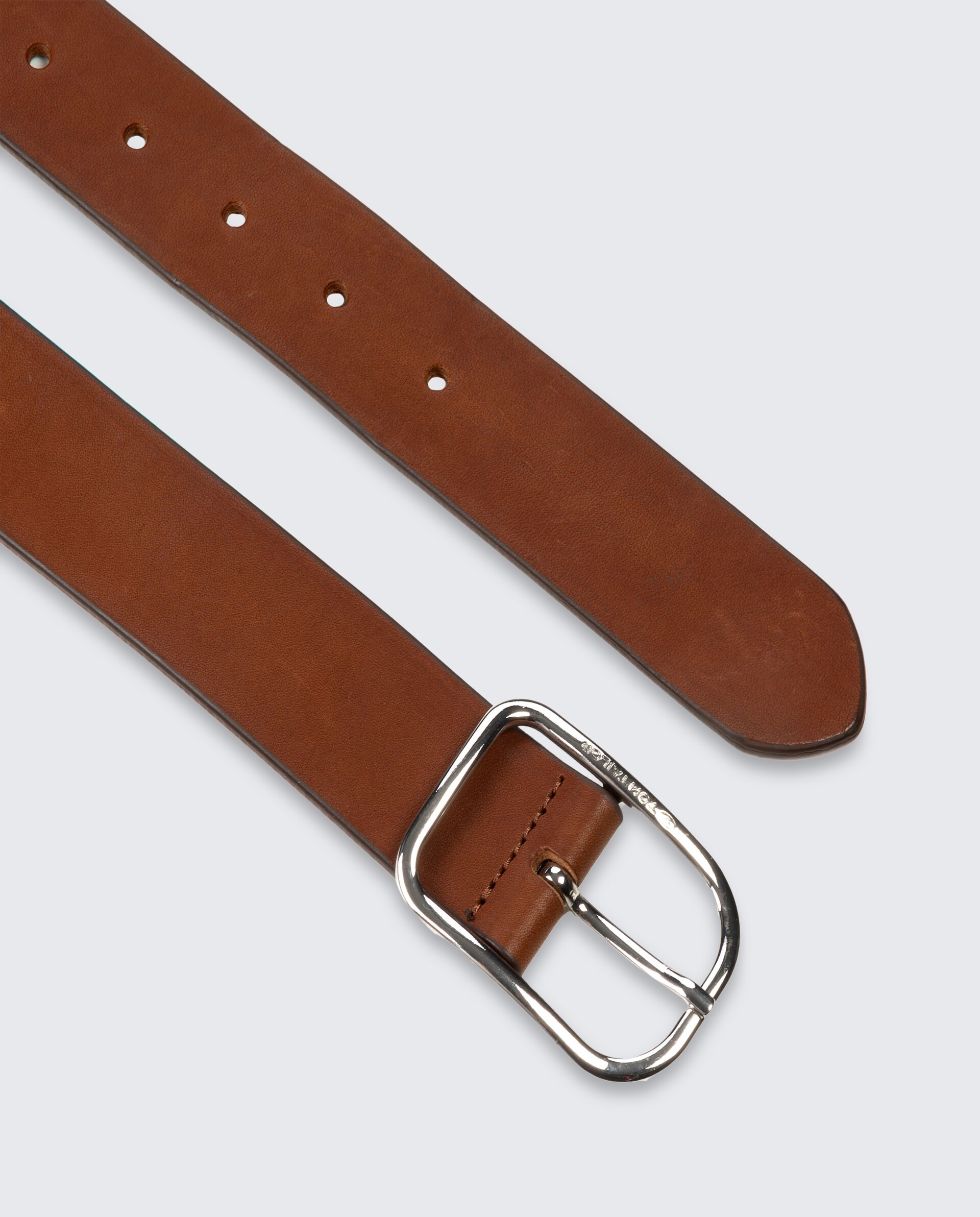 TTHELEN Ledergürtel mit abgerundeter Dornschließe - light brown - Produkt-Ansicht von oben 