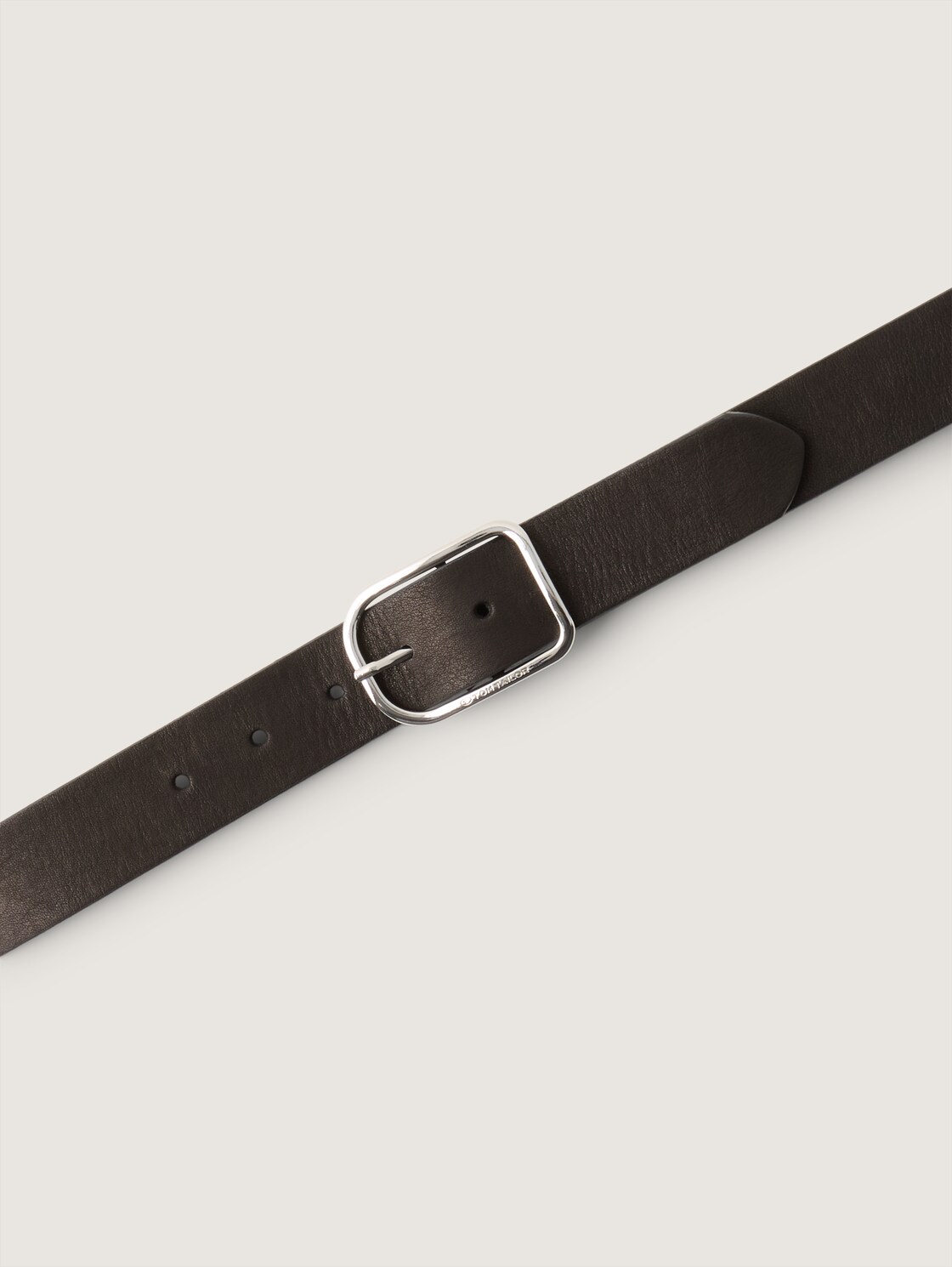 TTHELEN Ledergürtel mit abgerundeter Dornschließe - black uni - Produkt-Ansicht von oben 