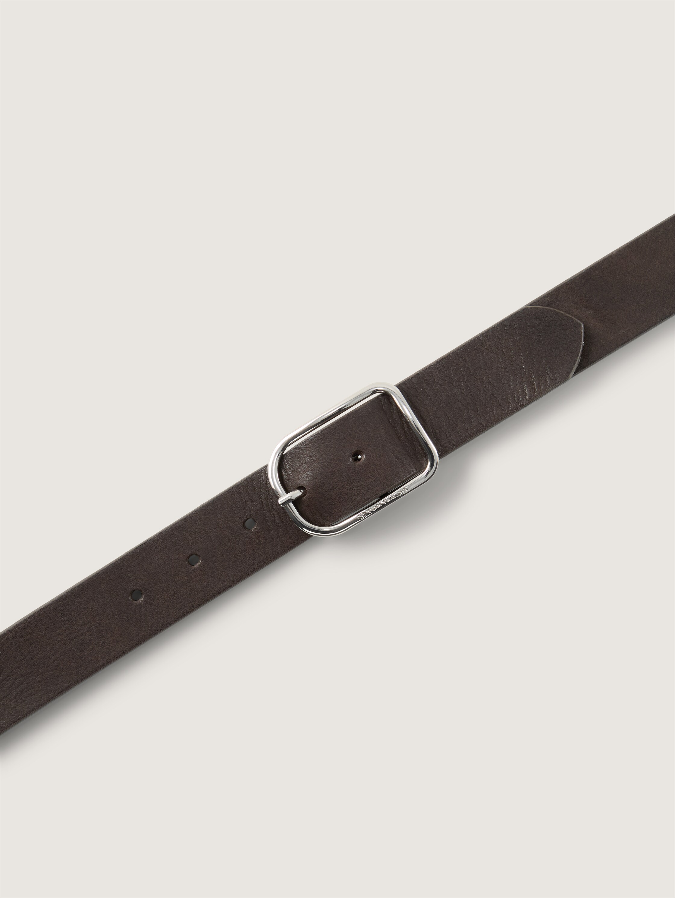 TTHELEN leren riem met afgeronde gesp - brown_uni - 