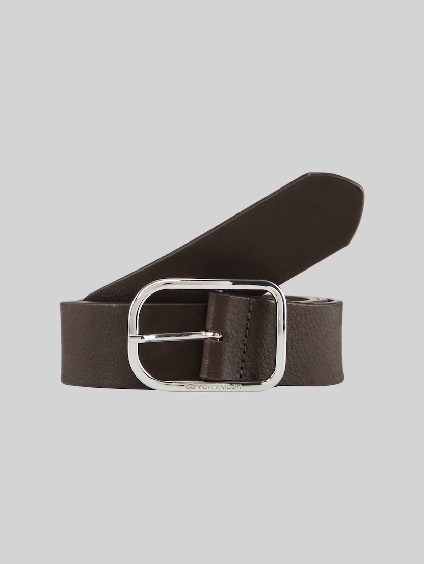 TTHELEN leren riem met afgeronde gesp door Women, brown uni