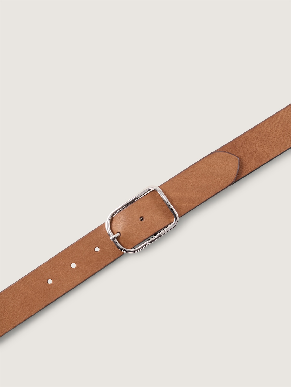 TTHELEN Ledergürtel mit abgerundeter Dornschließe - light brown uni - Produkt-Ansicht von oben 