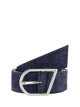 Nicht ausgewählt, TTBETH Velourledergürtel mit abgerundeter Dornschließe von , blau