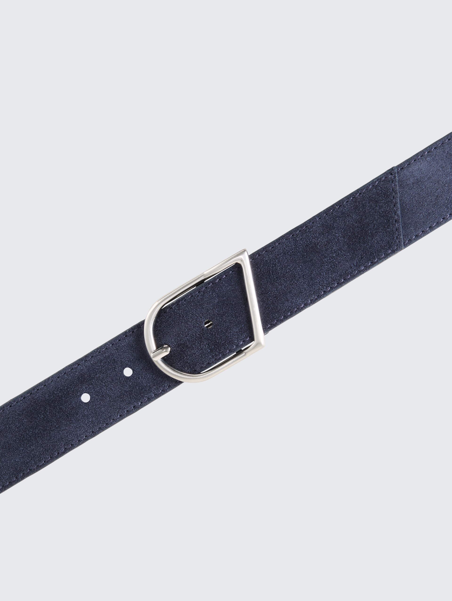 TTBETH Velourledergürtel mit abgerundeter Dornschließe - navy uni - Produkt-Ansicht von oben 