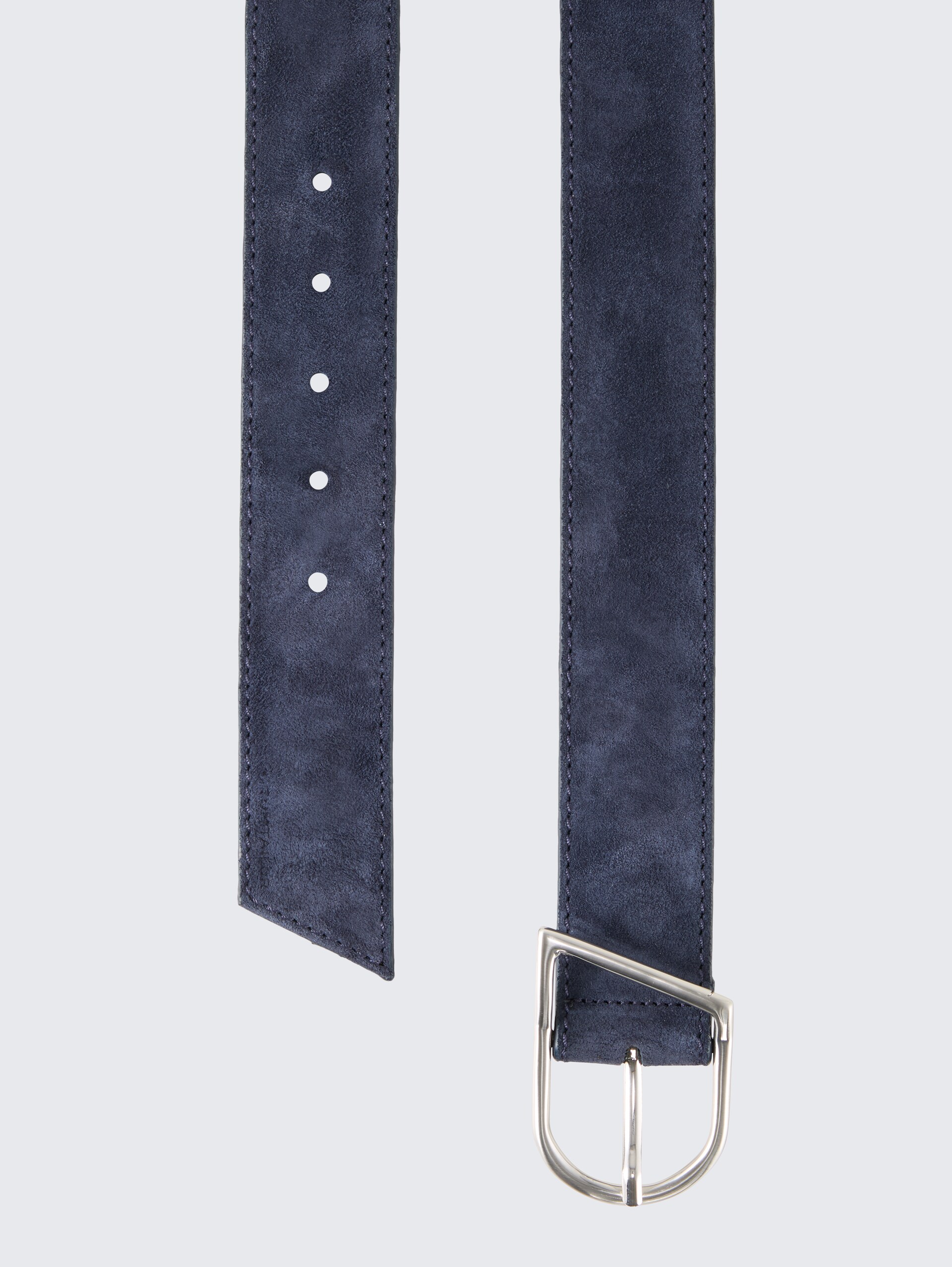 TTBETH Velourledergürtel mit abgerundeter Dornschließe - navy uni - Produkt-Ansicht von oben 