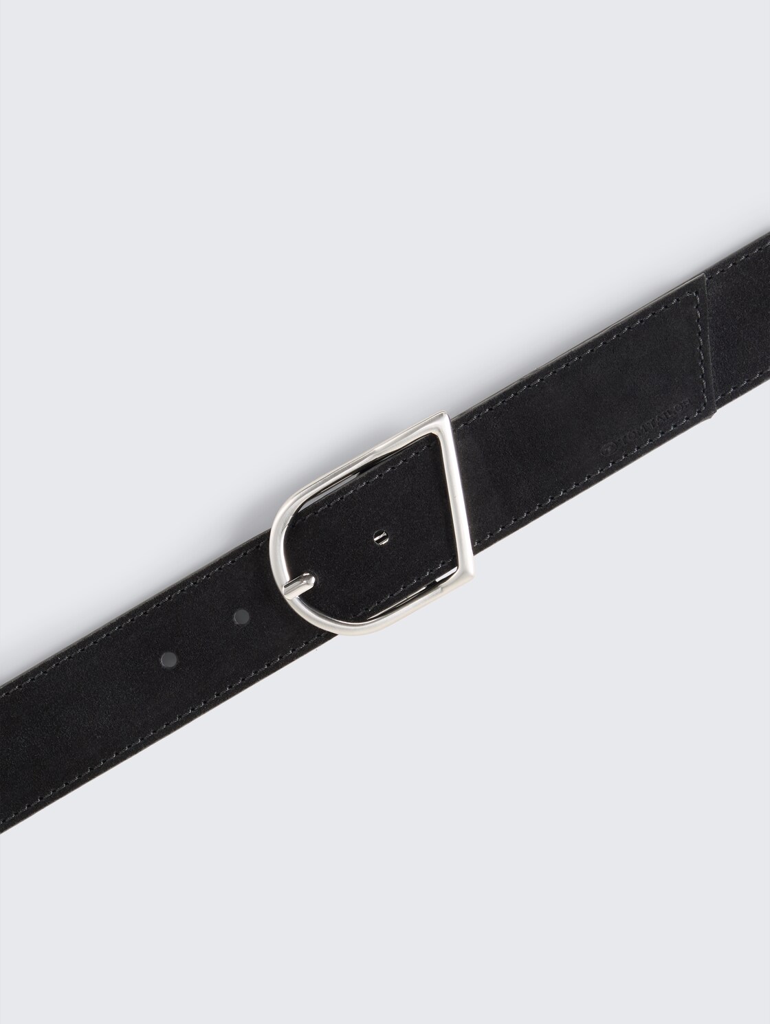 TTBETH Velourledergürtel mit abgerundeter Dornschließe - black uni - Produkt-Ansicht von oben 