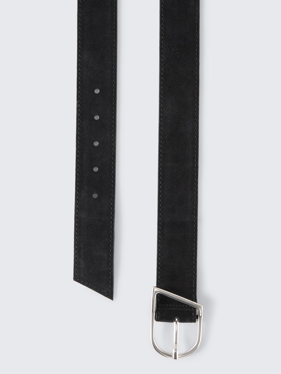 TTBETH Velourledergürtel mit abgerundeter Dornschließe - black uni - Produkt-Ansicht von oben 