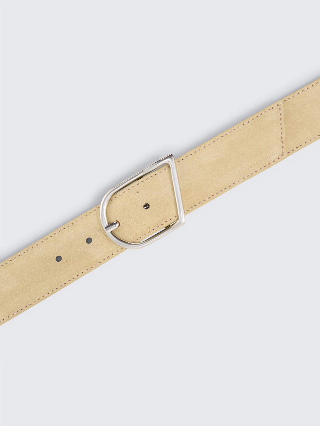 TTBETH Velourledergürtel mit abgerundeter Dornschließe - vanilla uni - Produkt-Ansicht von oben 