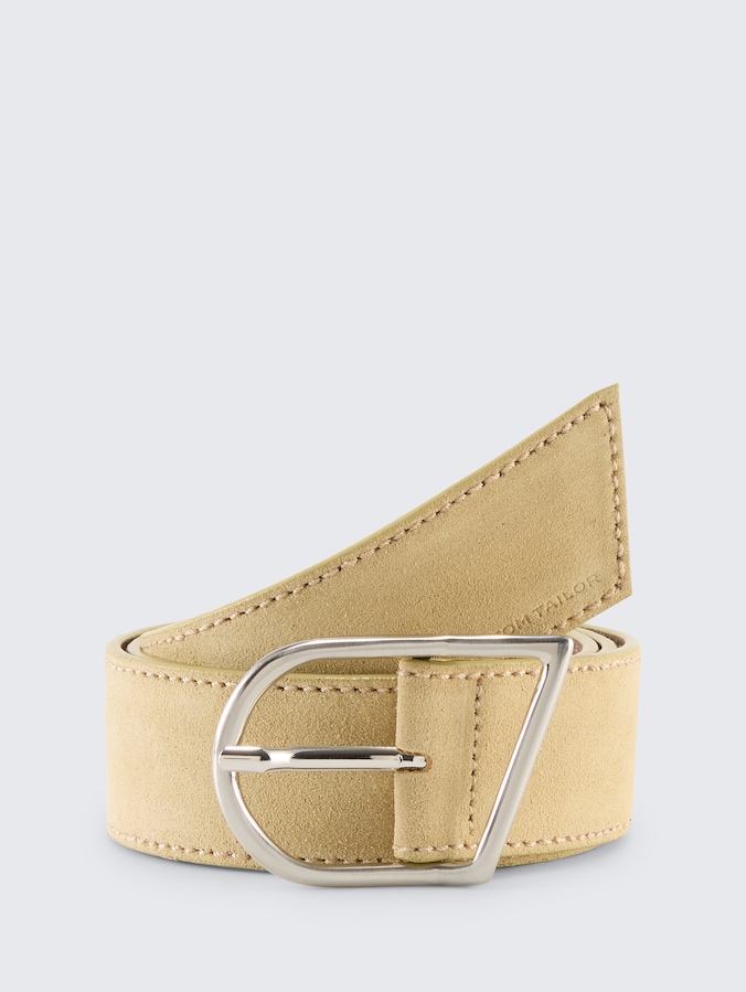 TTBETH suède riem met afgeronde gesp door Women, vanilla uni