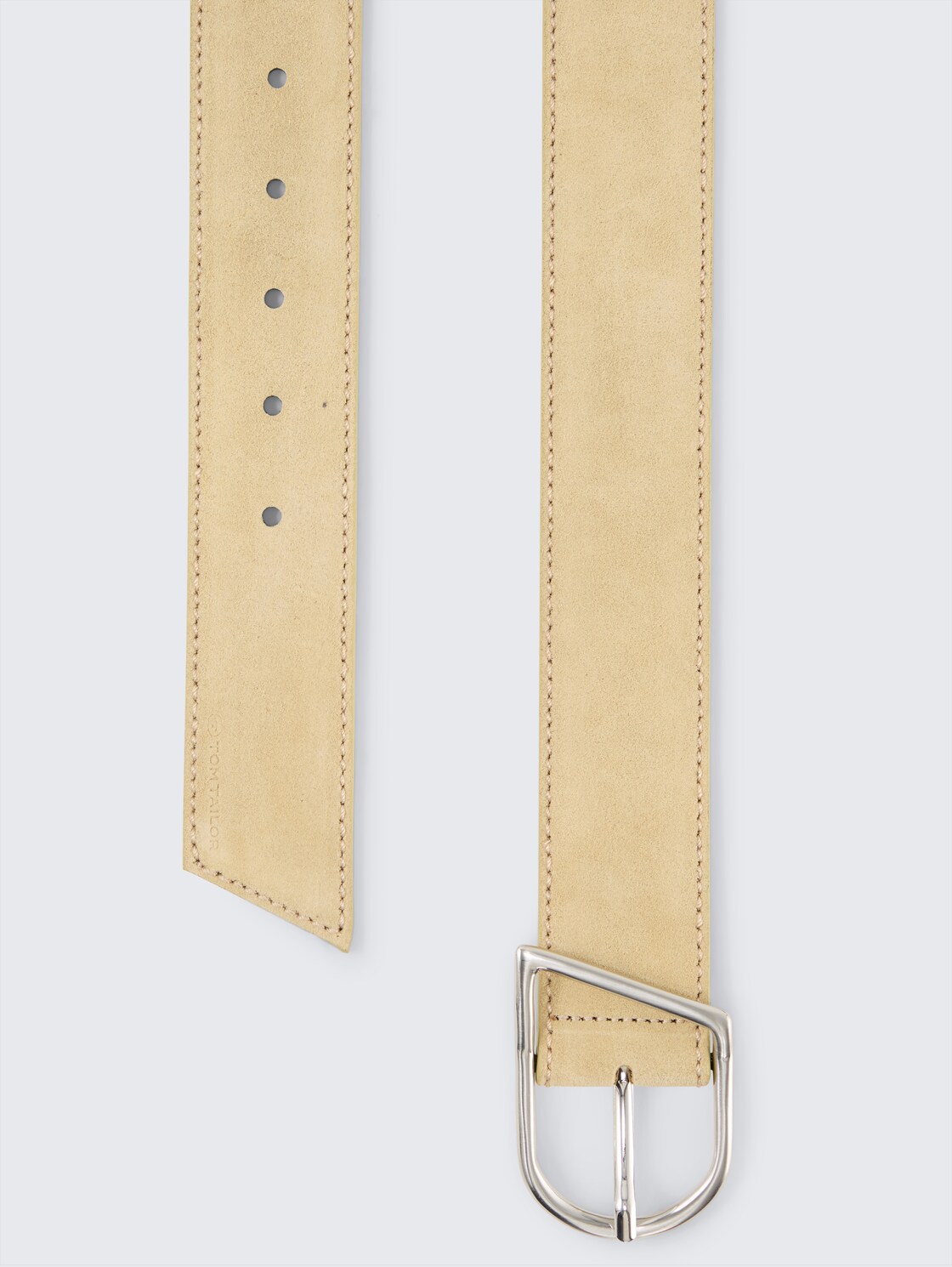 TTBETH Velourledergürtel mit abgerundeter Dornschließe - vanilla uni - Produkt-Ansicht von oben 