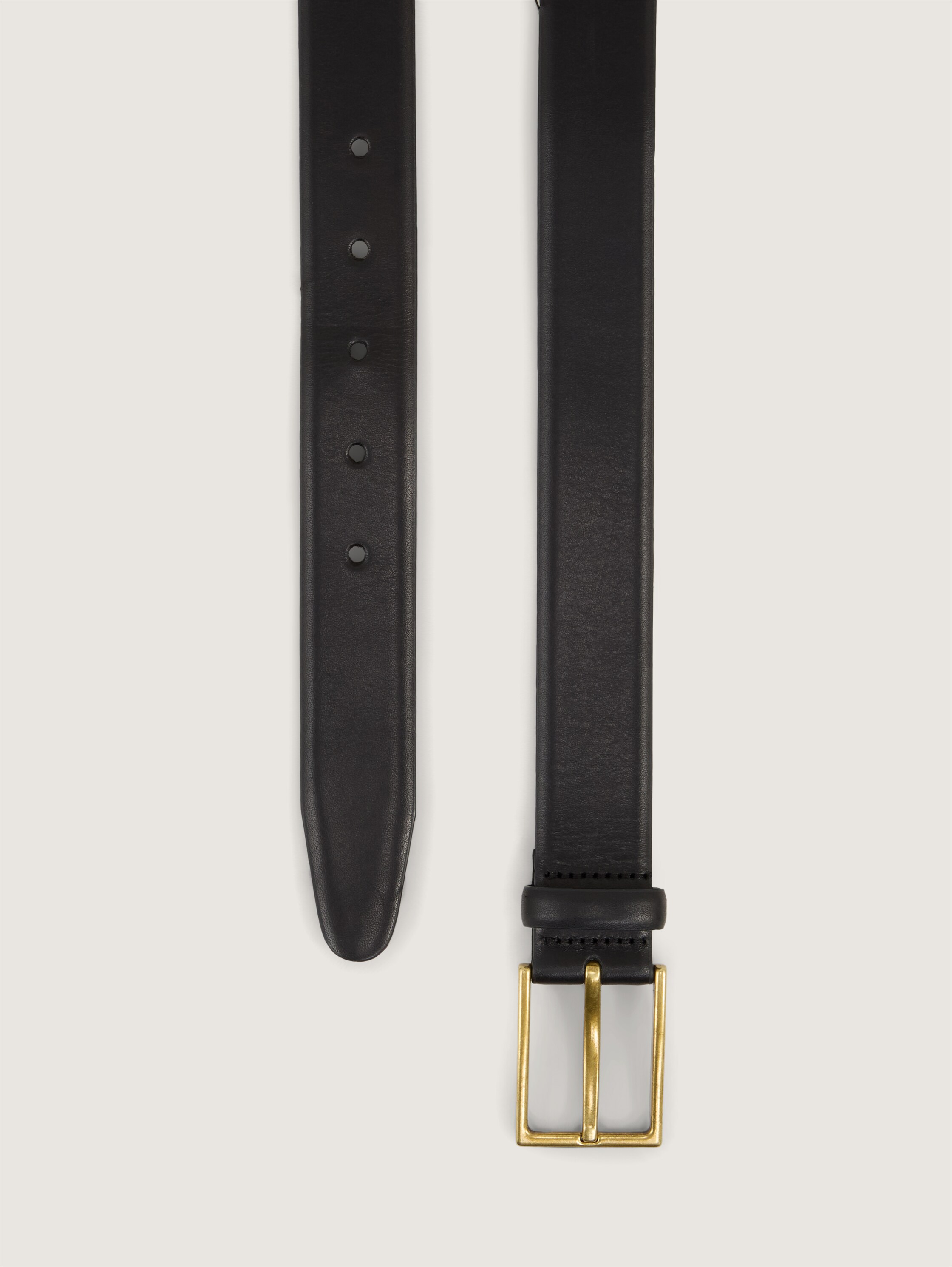 TTCARA Ledergürtel mit eckiger Dornschließe - black_uni - 