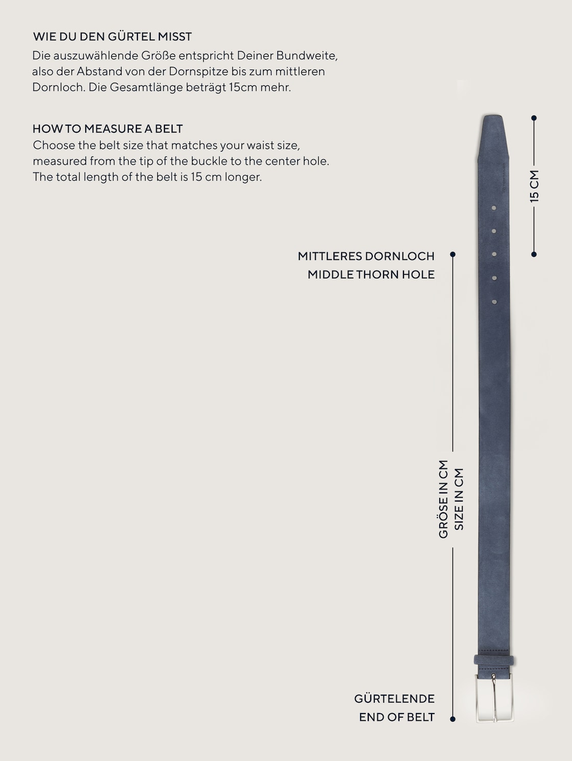 TTCARA Ledergürtel mit eckiger Dornschließe - cognac uni