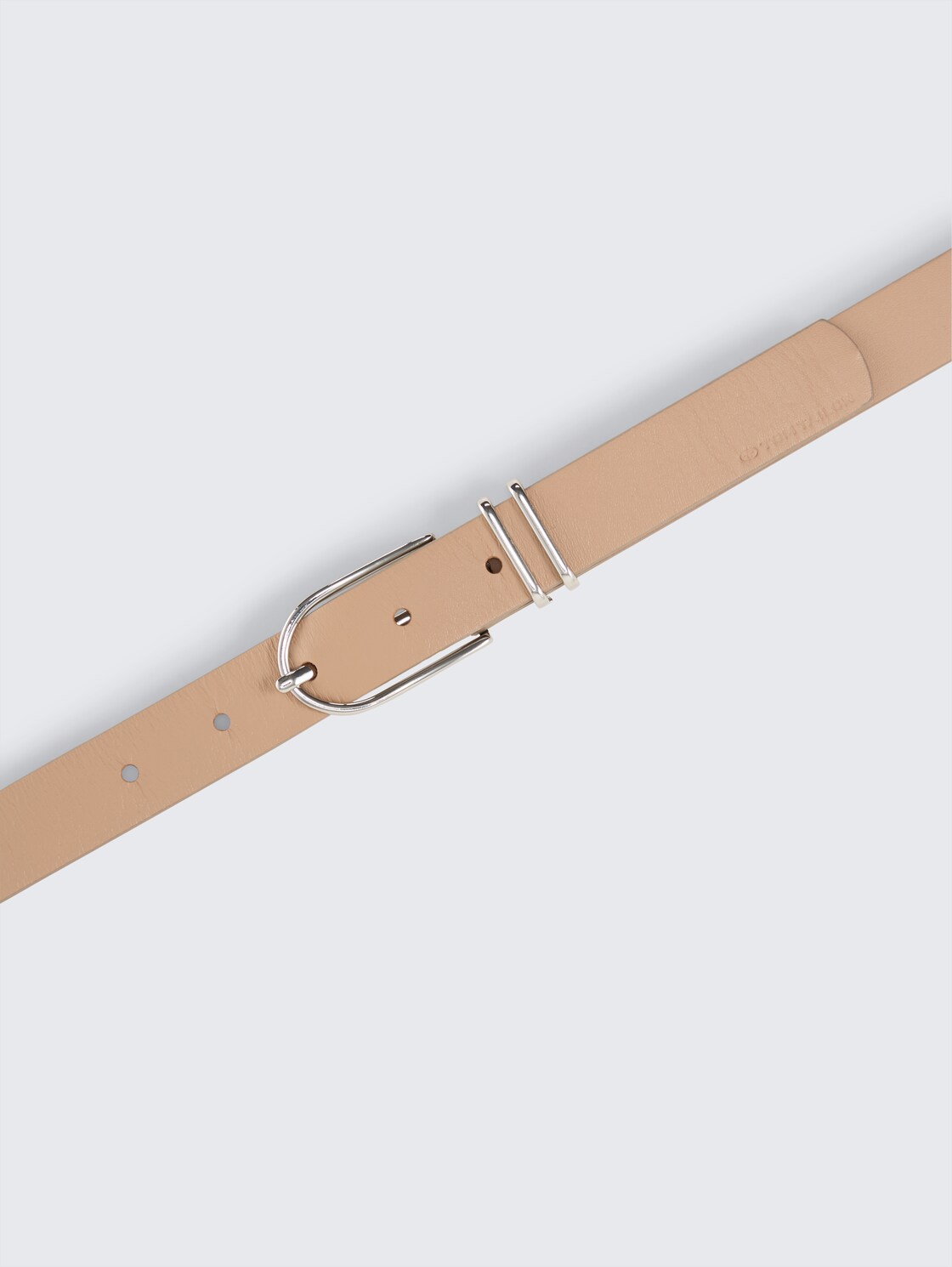 TTELIZA schmaler Gürtel mit abgerundeter Dornschließe - taupe uni - Produkt-Ansicht von oben 