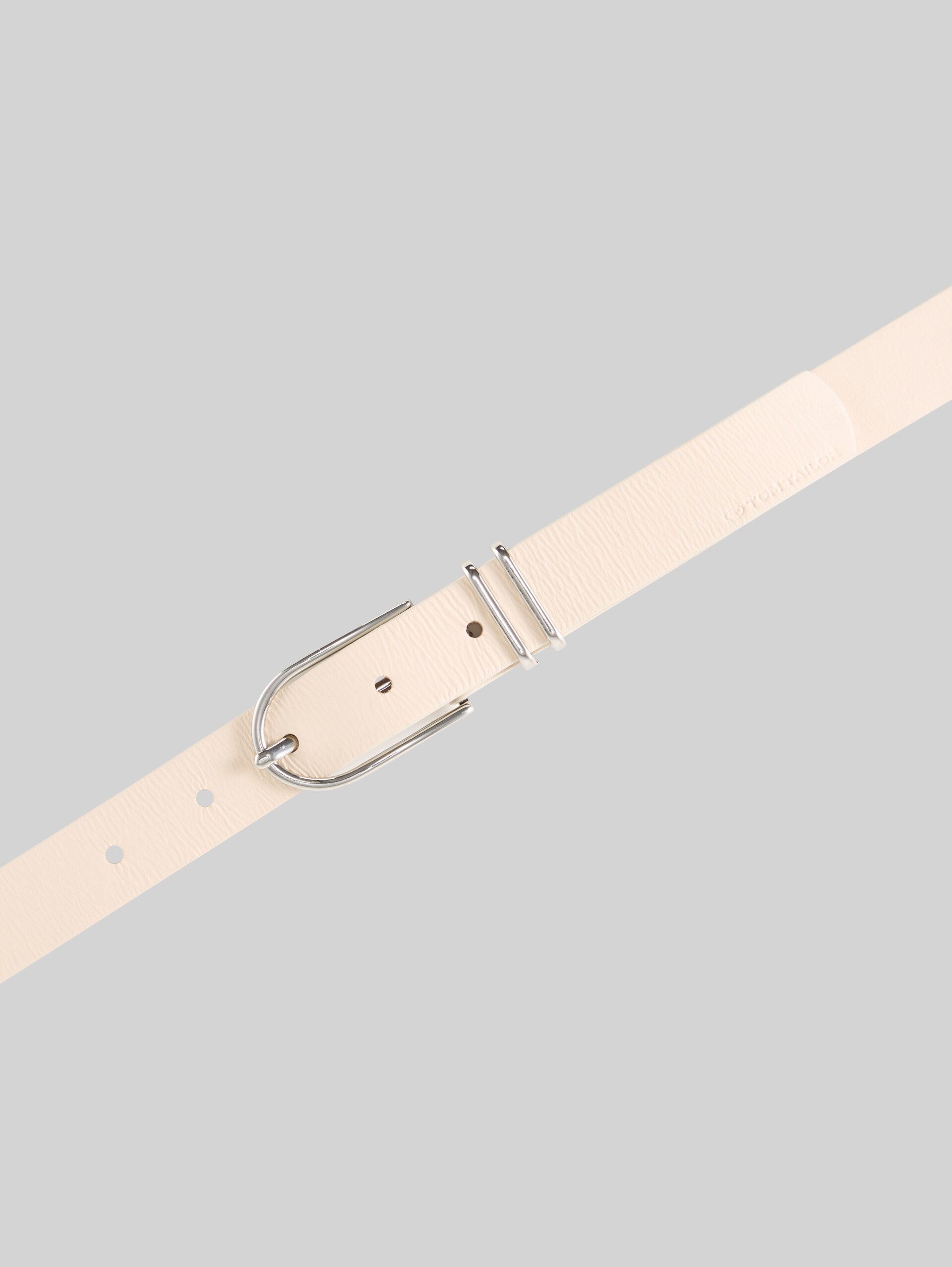 TTELIZA narrow belt with rounded pin buckle - vanilla uni - Product view from top 