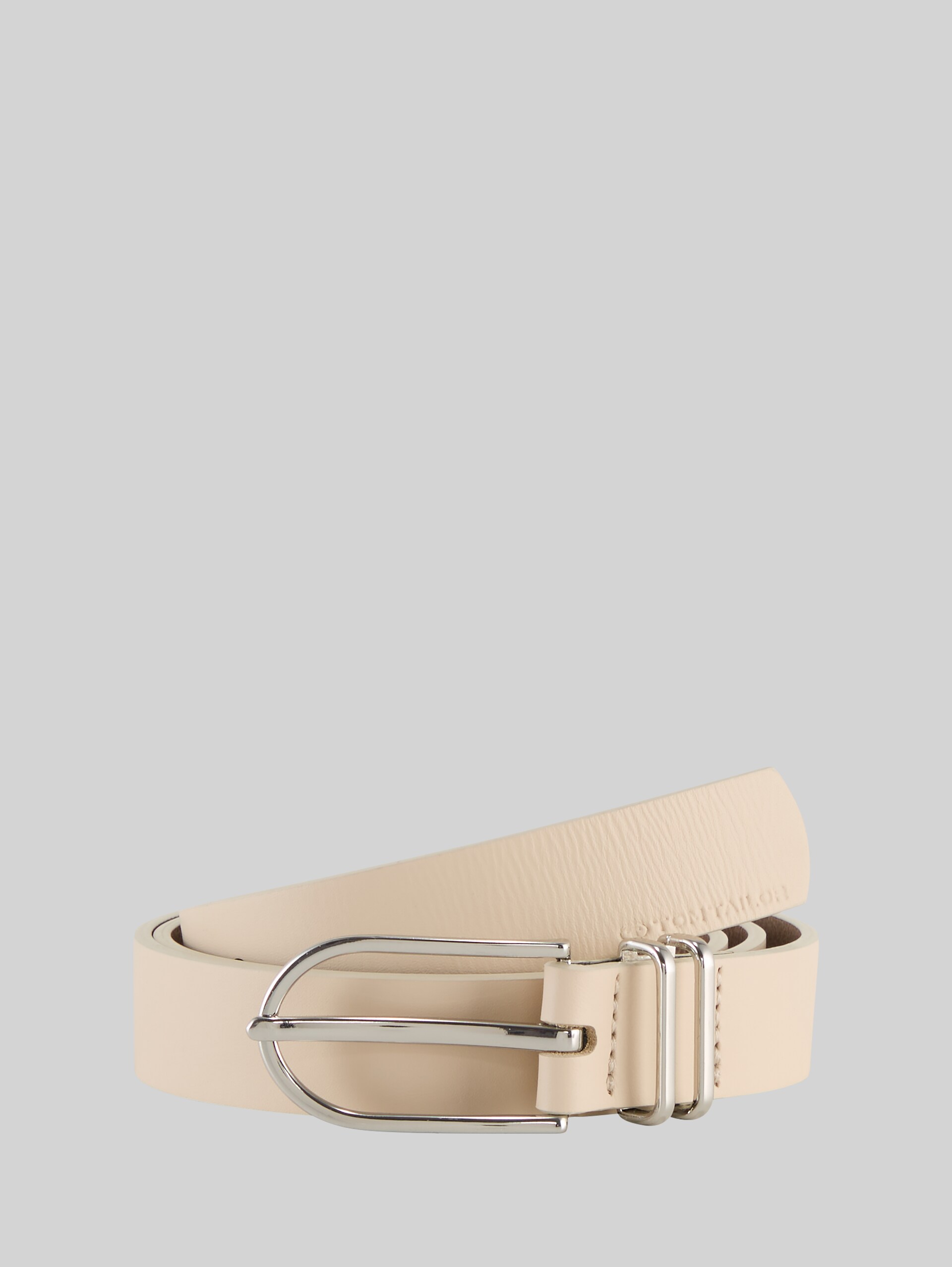 TTELIZA narrow belt with rounded pin buckle - vanilla uni - Front product view