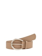 Ausgewählt, TTIVY Ledergürtel mit abgerundeter Dornschließe von Tom Tailor, beige