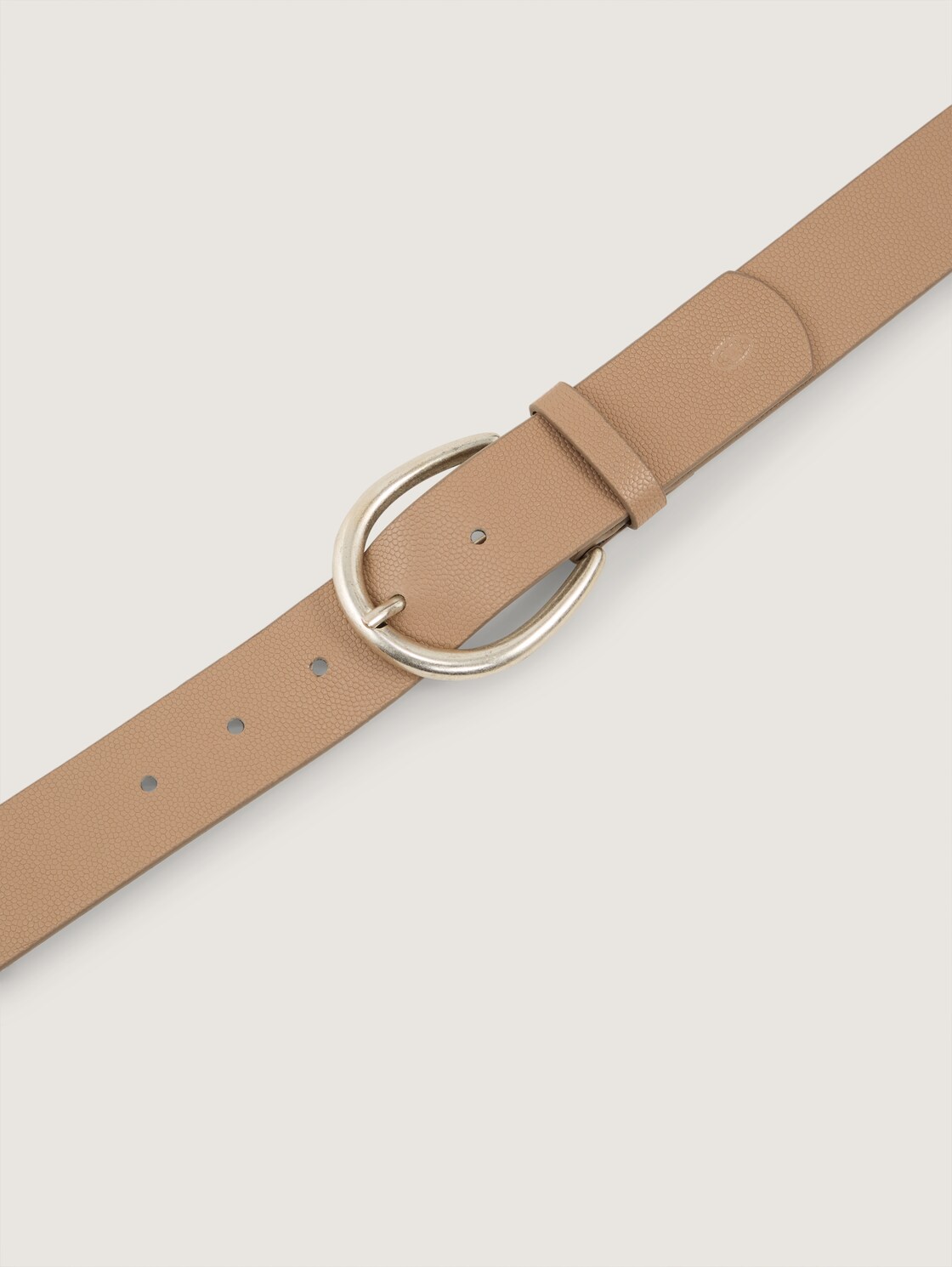 TTIVY Ledergürtel mit abgerundeter Dornschließe - taupe uni - Produkt-Ansicht von oben 