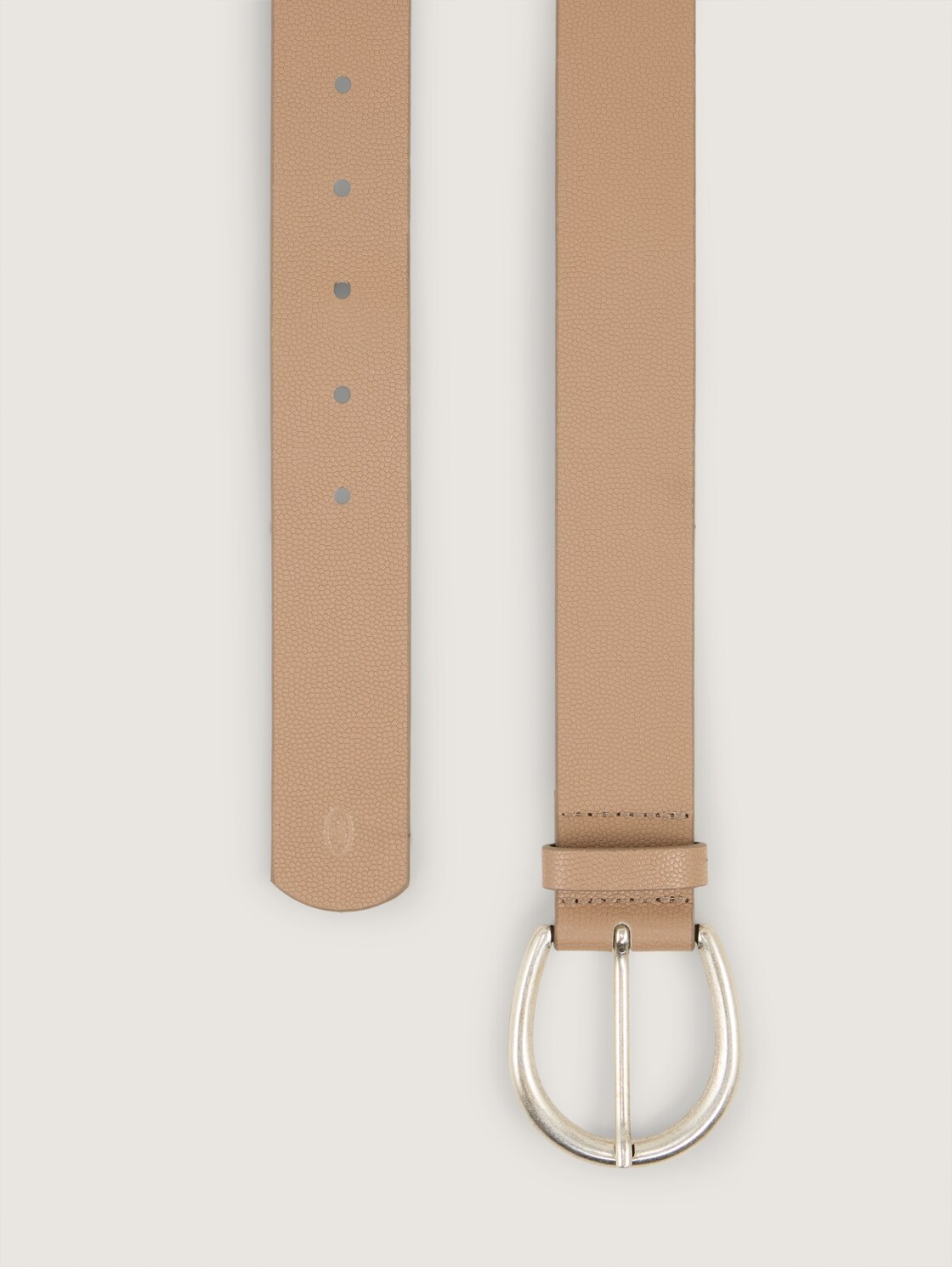 TTIVY Ledergürtel mit abgerundeter Dornschließe - taupe uni - Produkt-Ansicht von oben 