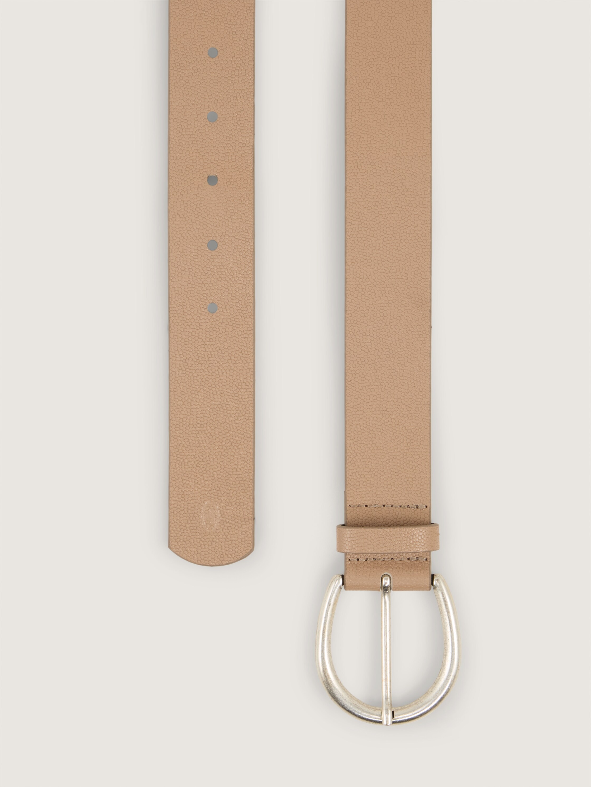 TTIVY Ledergürtel mit abgerundeter Dornschließe - taupe_uni - 