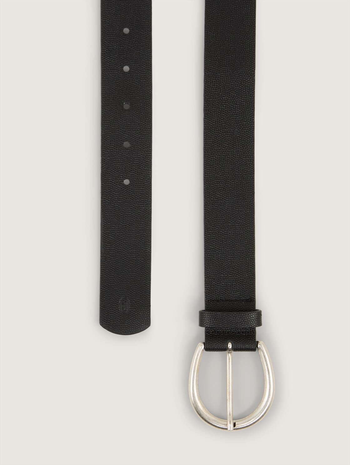 TTIVY Ledergürtel mit abgerundeter Dornschließe - black uni - Produkt-Ansicht von oben 