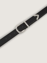 TTPIPER Ledergürtel mit abgerundeter Dornschließe - black uni - Produkt-Ansicht von oben