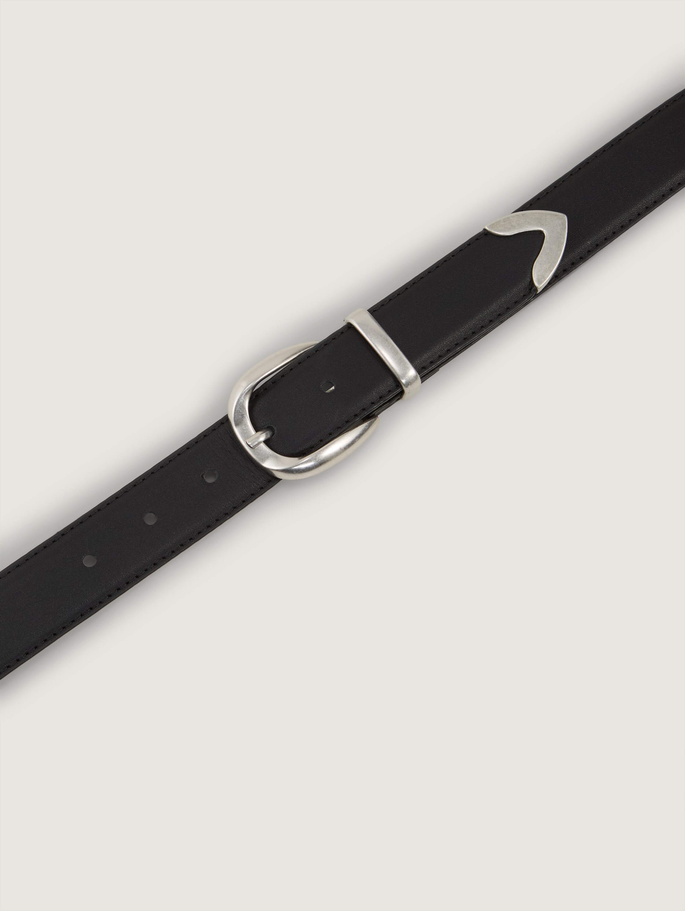 TTPIPER Ledergürtel mit abgerundeter Dornschließe - black_uni - 