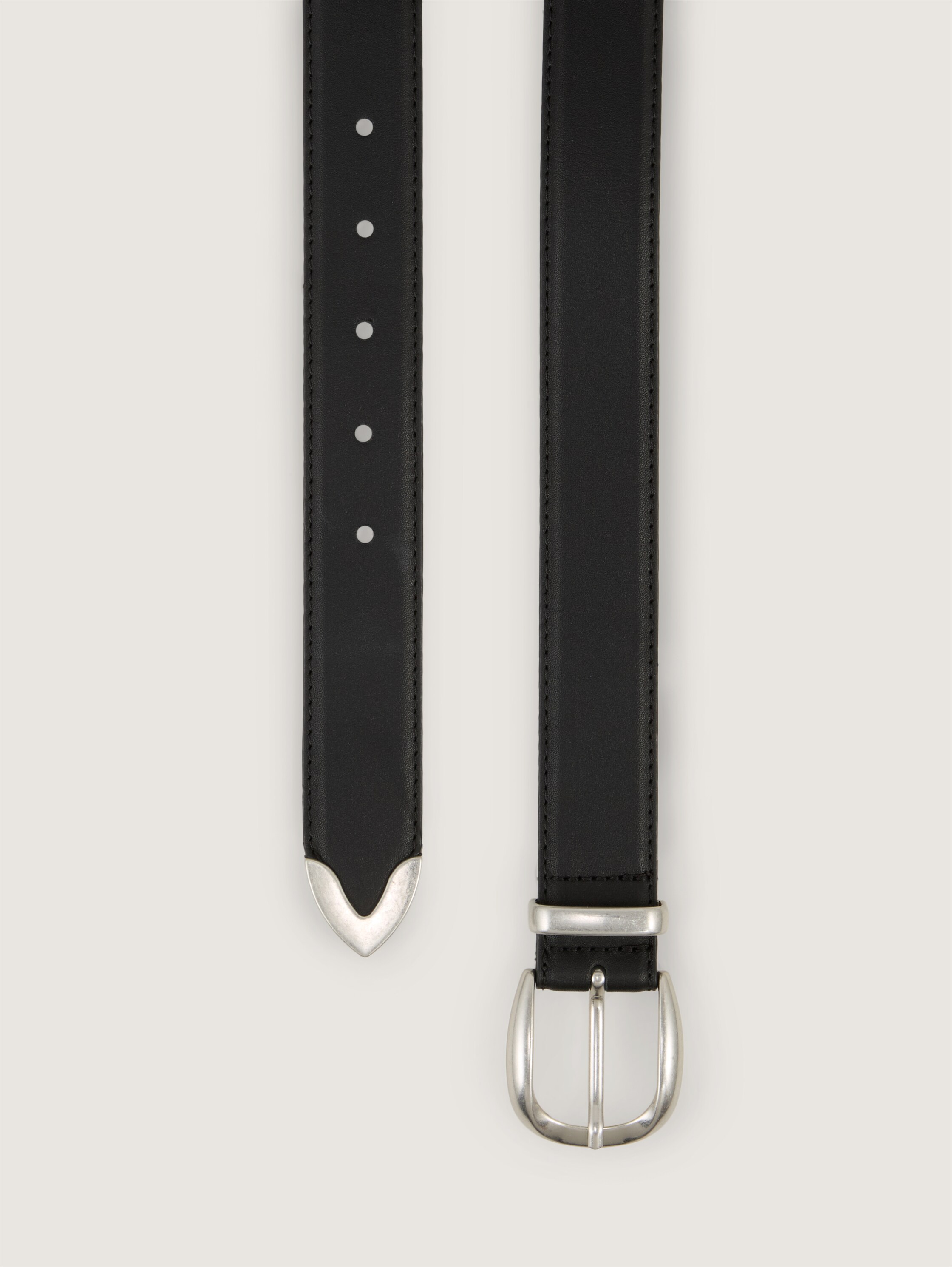 TTPIPER Ledergürtel mit abgerundeter Dornschließe - black_uni - 