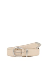 Nicht ausgewählt, TTPIPER Ledergürtel mit abgerundeter Dornschließe von , gelb