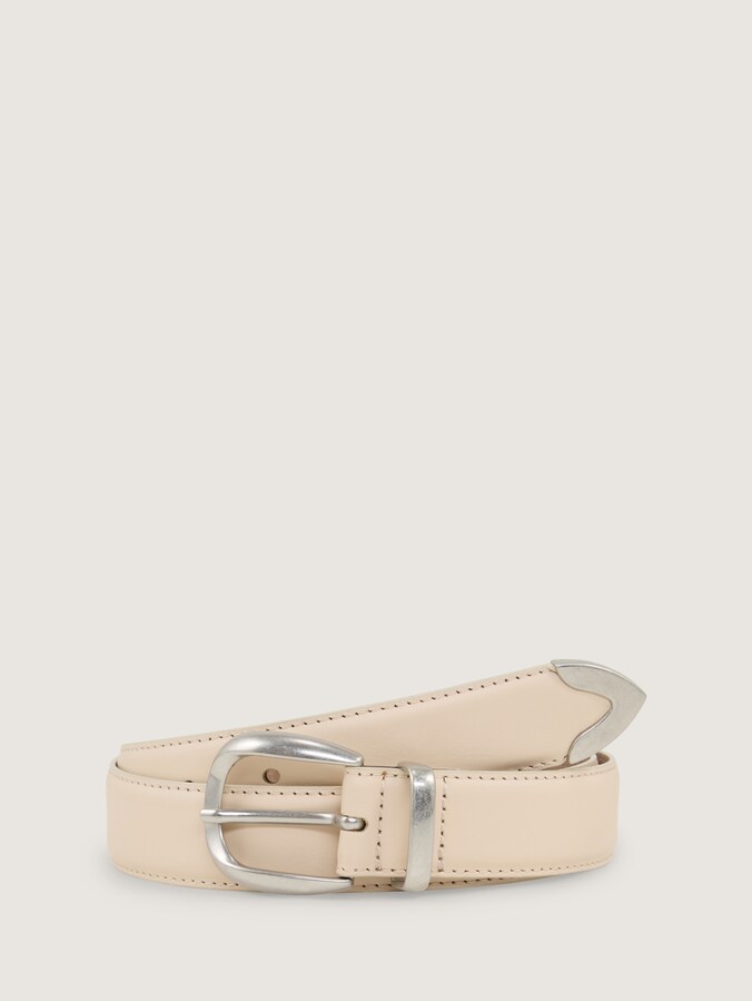 TTPIPER leren riem met afgeronde gesp door Women, vanilla uni