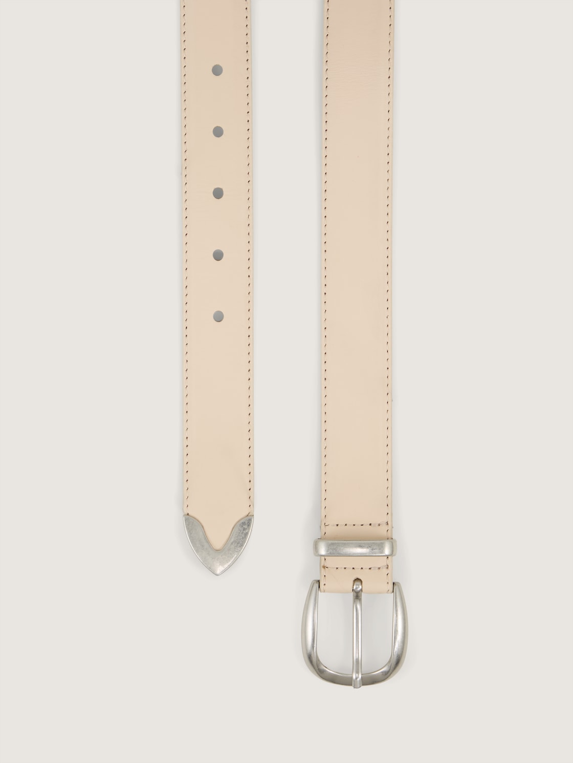 TTPIPER Ledergürtel mit abgerundeter Dornschließe - vanilla uni - Produkt-Ansicht von oben 