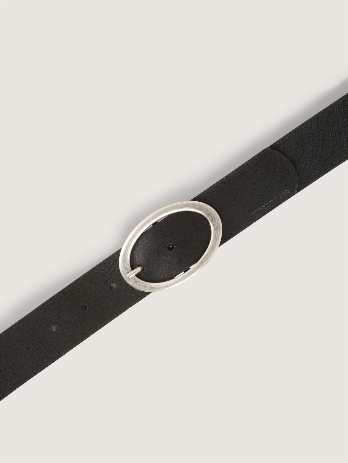 TTRUBY Ledergürtel mit ovaler Dornschließe - black uni - Produkt-Ansicht von oben 