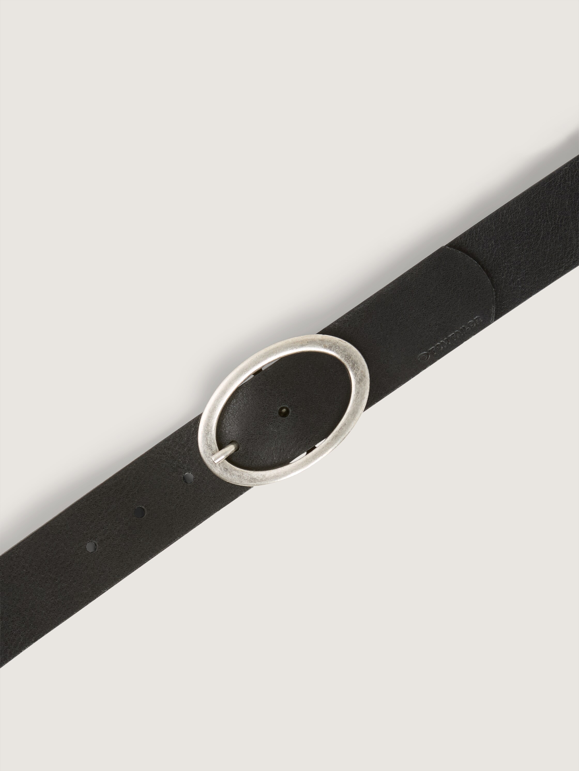 TTRUBY Ledergürtel mit ovaler Dornschließe - black_uni - 