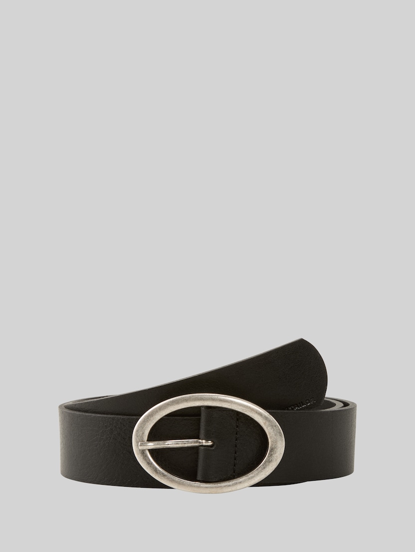 TTRUBY leren riem met ovale gesp door Women, black uni