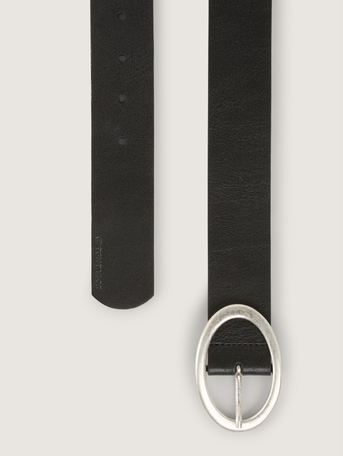 TTRUBY Ledergürtel mit ovaler Dornschließe - black uni - Produkt-Ansicht von oben 