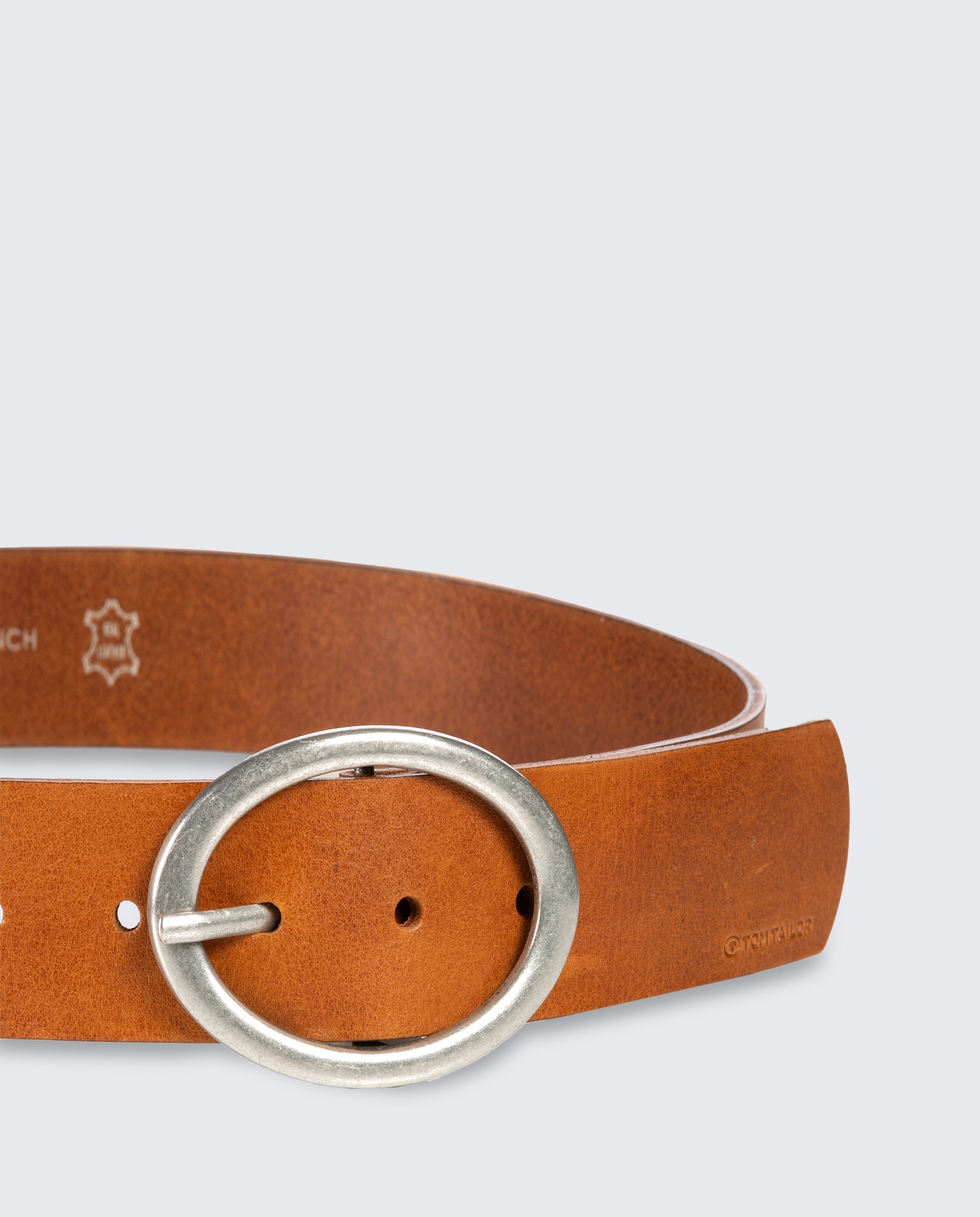 TTRUBY Ledergürtel mit ovaler Dornschließe - light_brown_uni - 