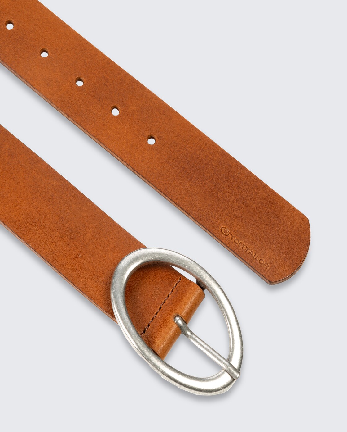 TTRUBY Ledergürtel mit ovaler Dornschließe - light brown uni - Produkt-Ansicht von oben 