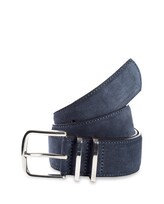 Niet geselecteerd, TTMILLIE leren riem met afgeronde gesp door , blauw