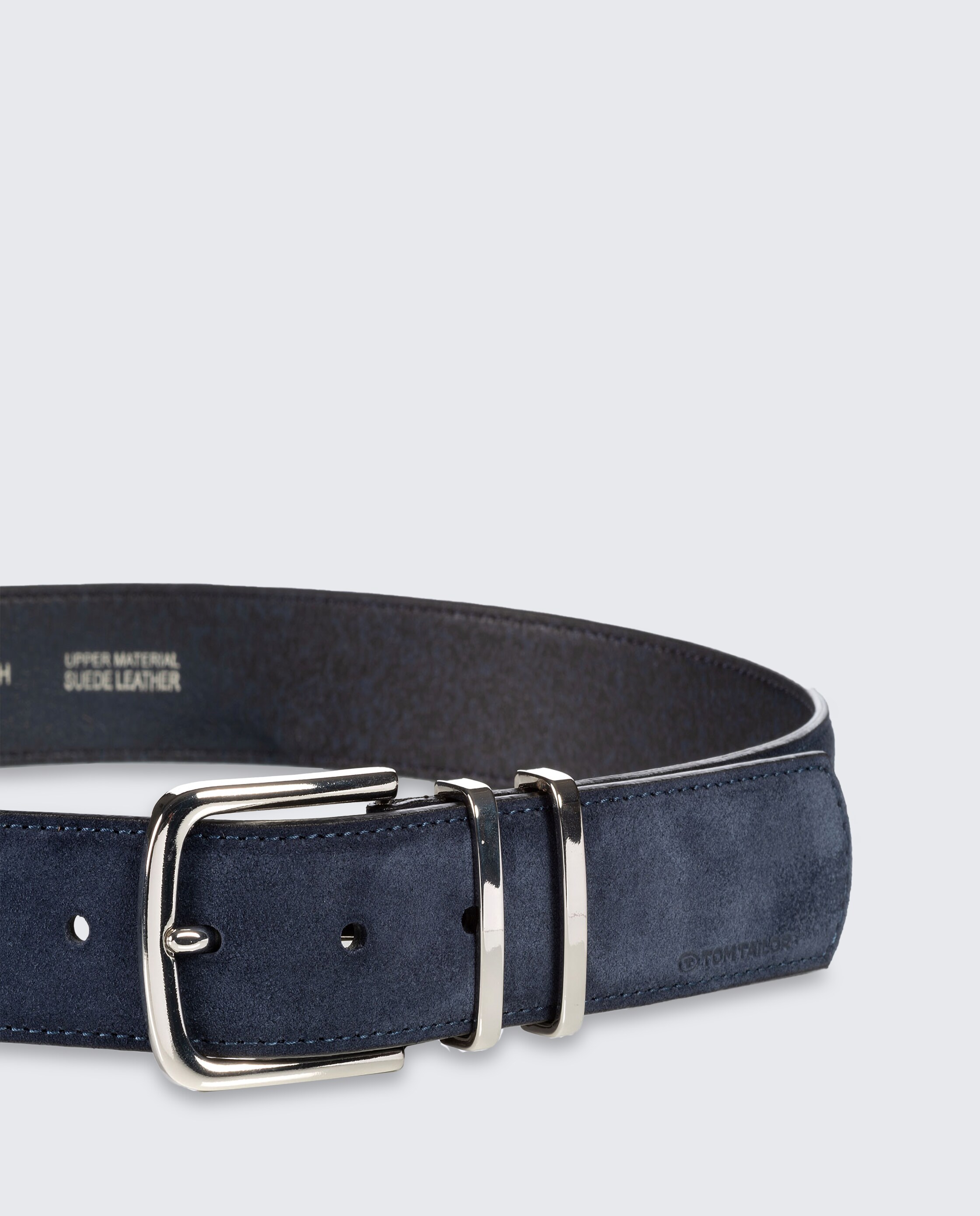TTMILLIE leren riem met afgeronde gesp - navy uni - Bovenaanzicht product 