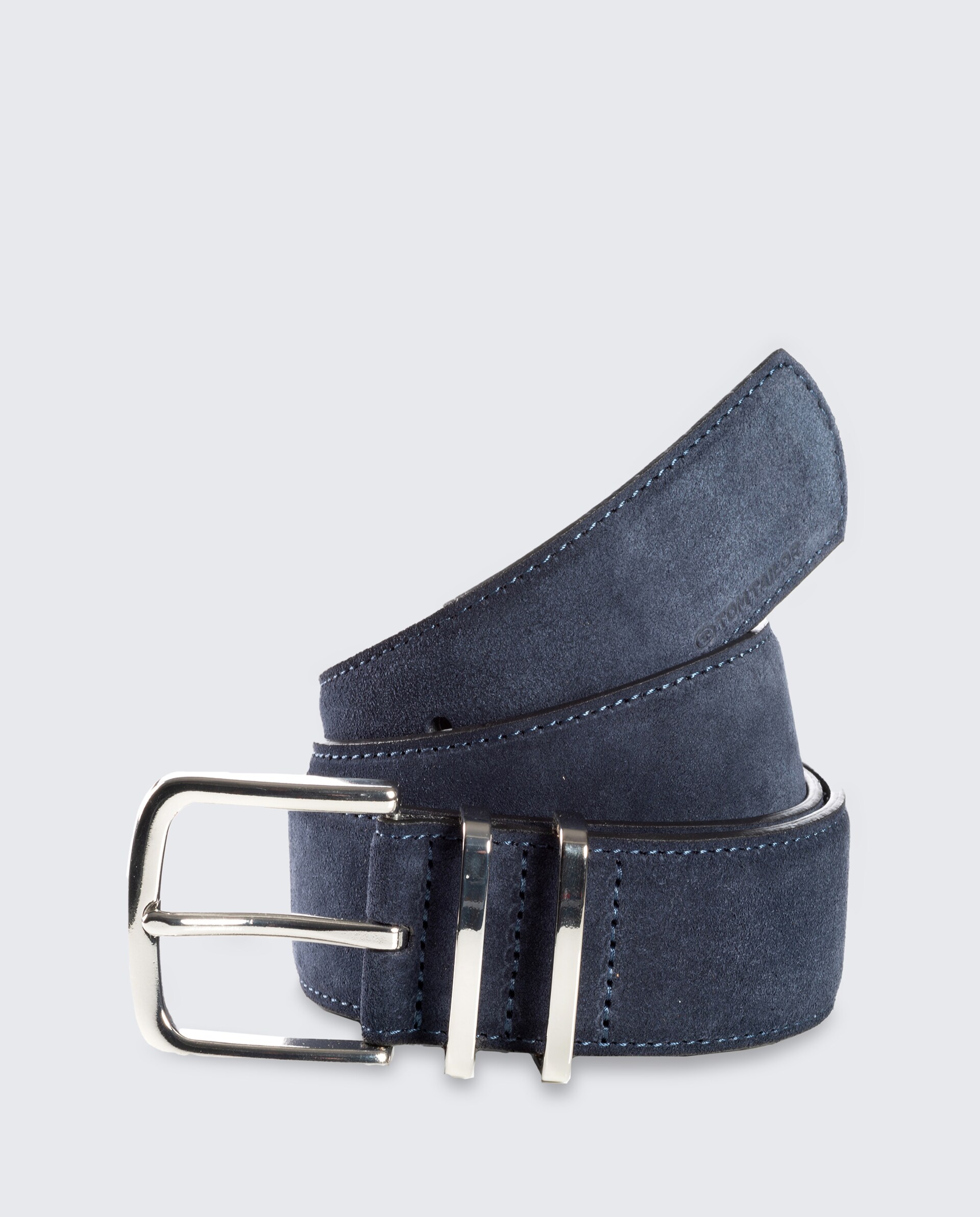 TTMILLIE Ledergürtel mit abgerundeter Dornschließe - navy uni - Vorder-Produkt-Ansicht