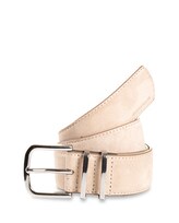 Niet geselecteerd, TTMILLIE leren riem met afgeronde gesp door , beige