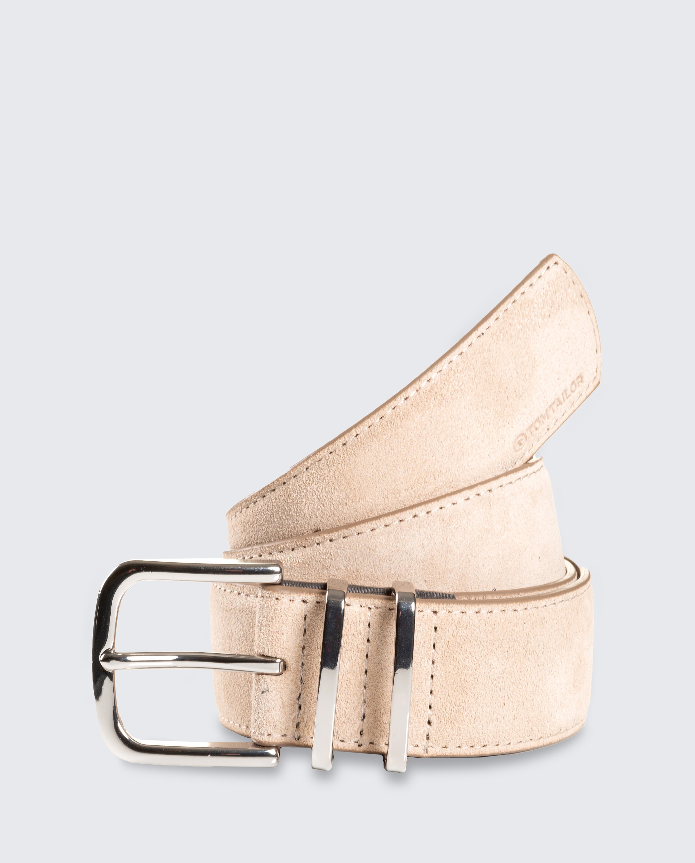 TTMILLIE leather belt with rounded buckle - sand - Front product view