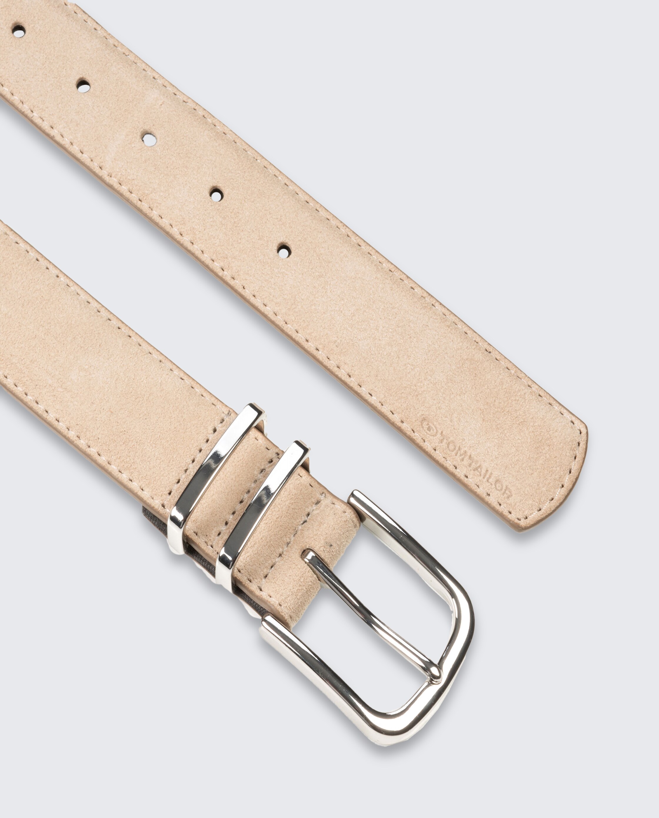 TTMILLIE leather belt with rounded buckle - sand - Product view from top