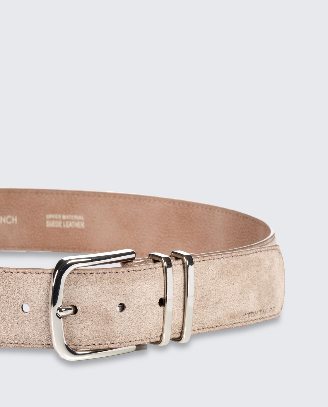 TTMILLIE Ledergürtel mit abgerundeter Dornschließe - taupe uni - Produkt-Ansicht von oben 