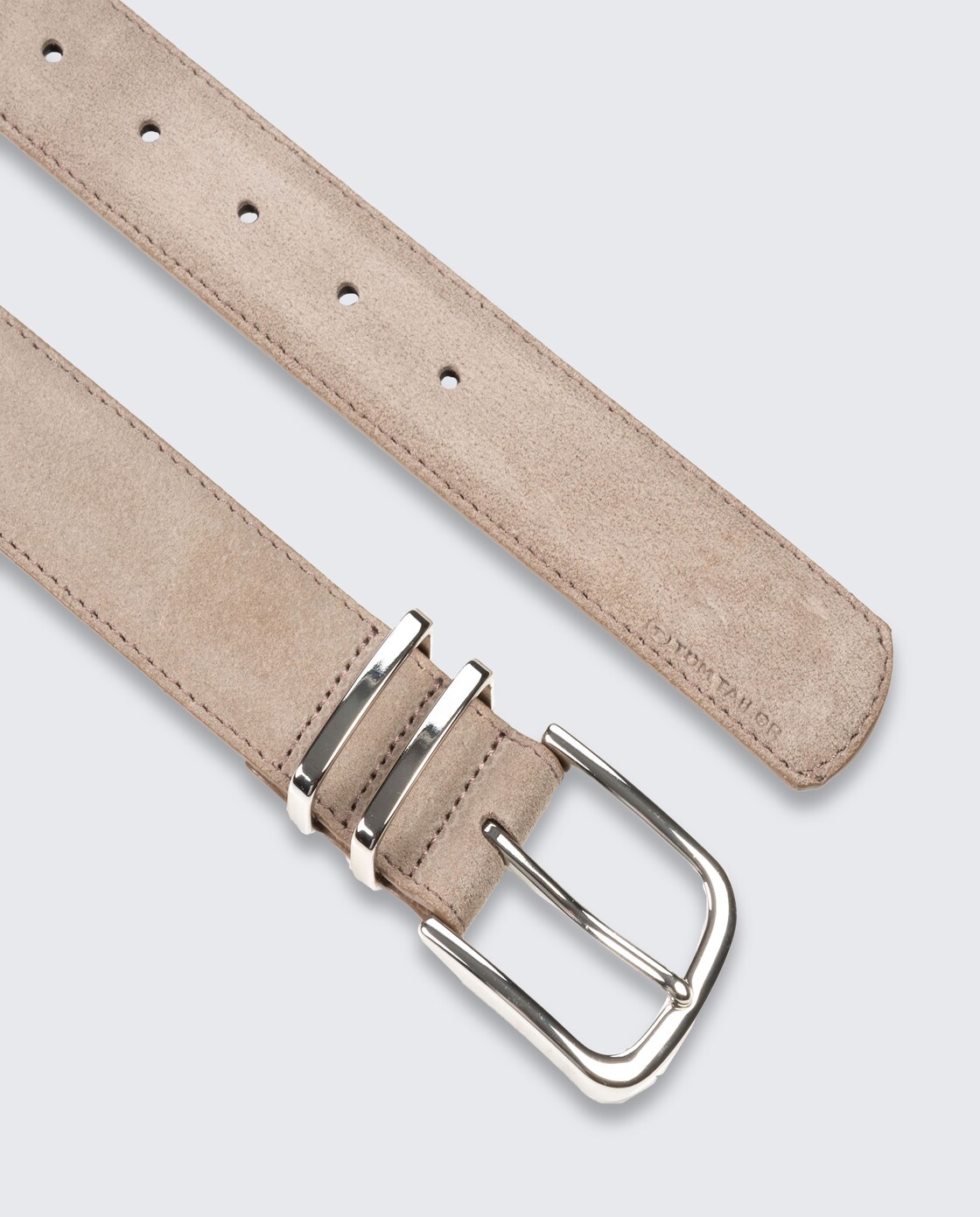 TTMILLIE Ledergürtel mit abgerundeter Dornschließe - taupe uni - Produkt-Ansicht von oben 