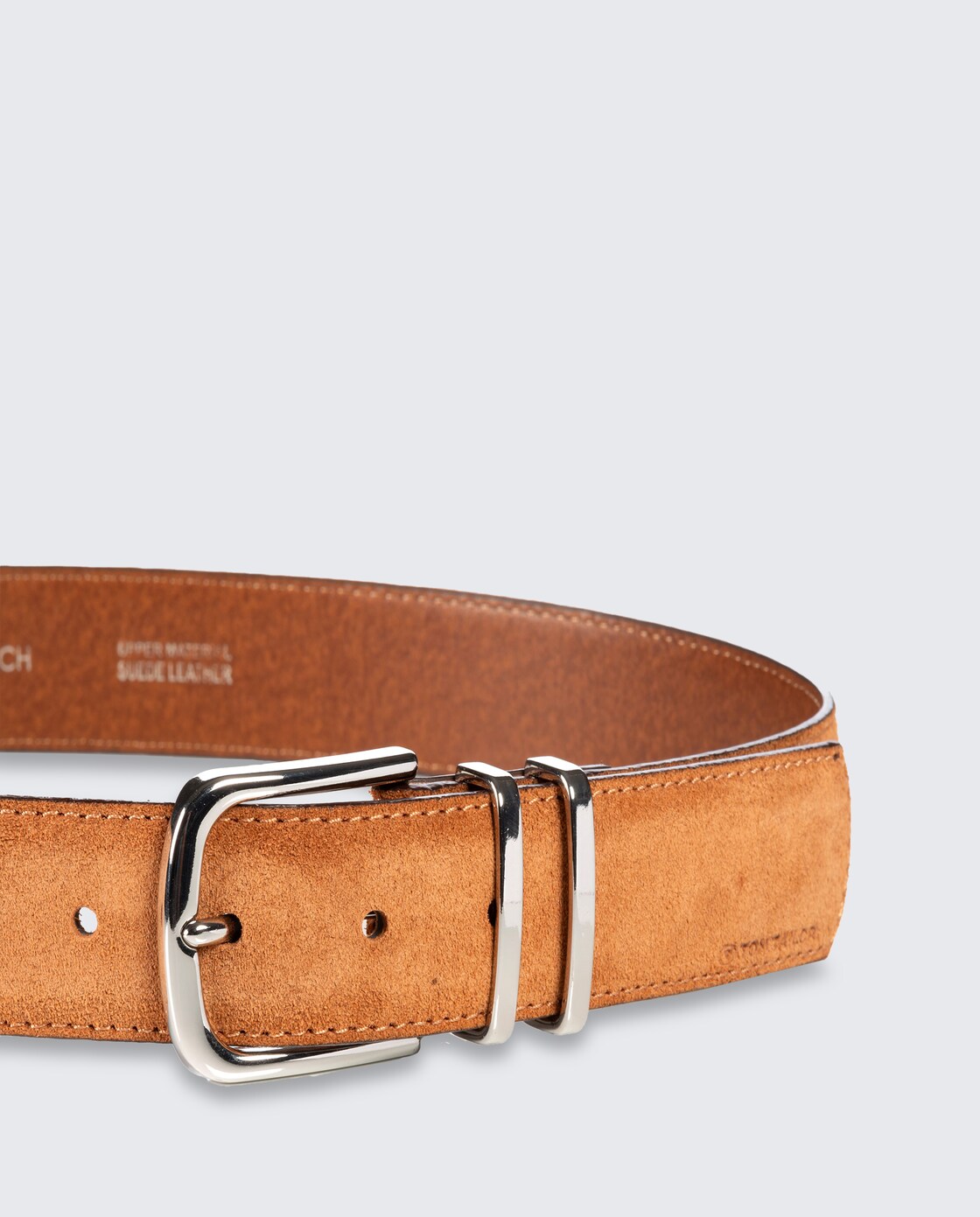 TTMILLIE Ledergürtel mit abgerundeter Dornschließe - cognac uni - Produkt-Ansicht von oben 