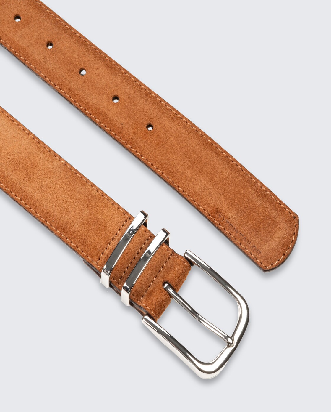 TTMILLIE Ledergürtel mit abgerundeter Dornschließe - cognac uni - Produkt-Ansicht von oben 