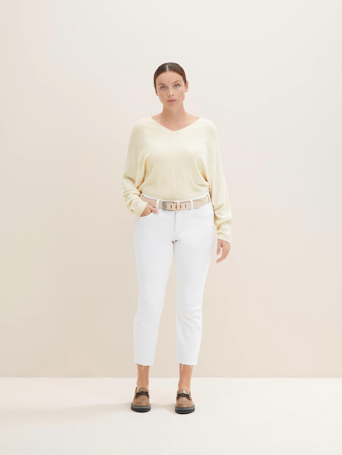 TTLUCY Plus Size - Velourledergürtel mit eckiger Dornschließe von Women, taupe uni