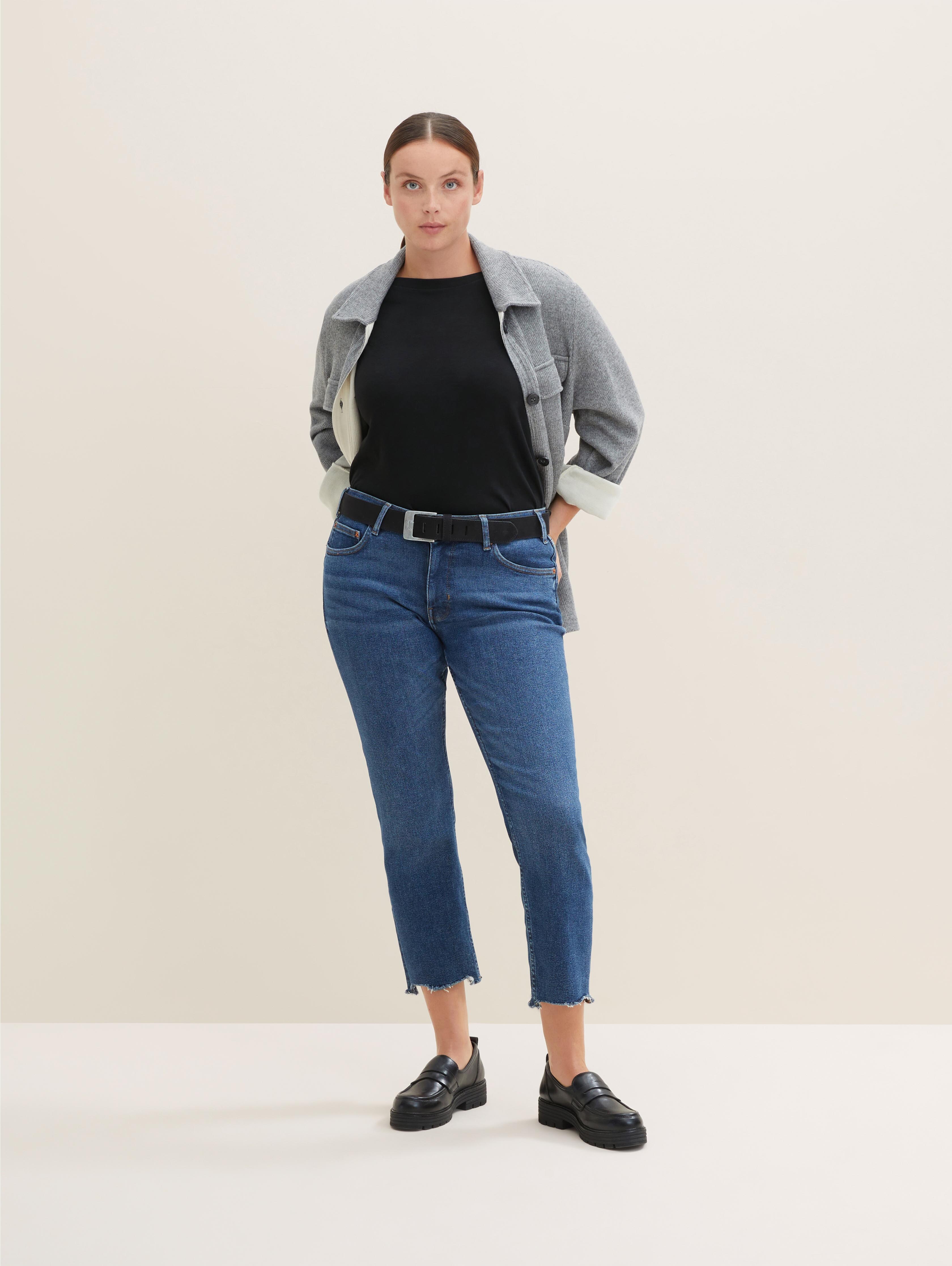 TTLUCY Plus Size - Velourledergürtel mit eckiger Dornschließe von Women, black uni