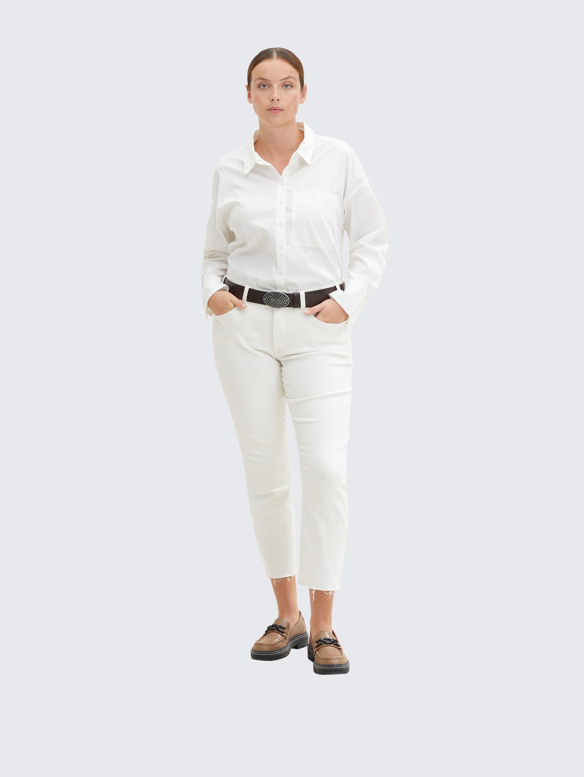 TTTAYLOR Plus Size - Ledergürtel mit Koppelschließe - brown uni