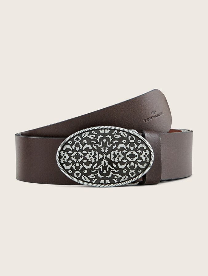 TTTAYLOR Plus Size - Leren riem met gesp door Women, brown uni