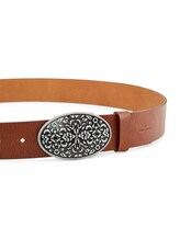 Ausgewählt, TTTAYLOR Plus Size - Ledergürtel mit Koppelschließe von Tom Tailor, braun